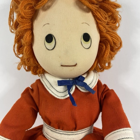 Vintage 1982 Little Orphan Annie 17" Rag Doll  Knickerbocker Toy Applause - Picture 2 of 10